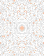 Delicate Floral Swirls Pastel Pattern Rug