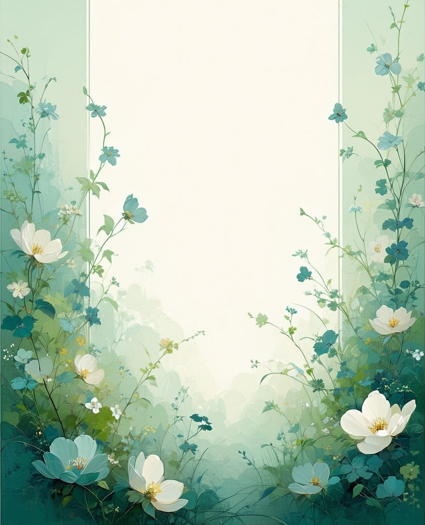Delicate Floral Vines And Blooms Rug