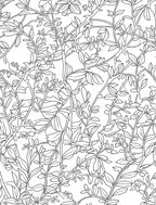 Vine Intertwined Botanical Outline Rug