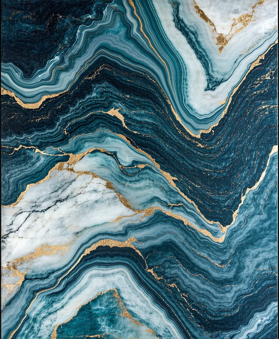 Deep Ocean Agate Inspired Pattern Rug