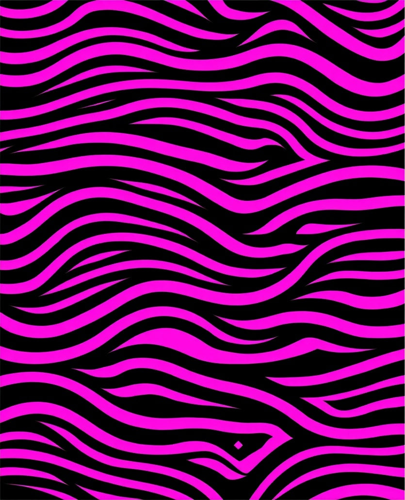 Bold Pink Black Zebra Stripe Rug