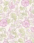 Delicate Pink Floral Vine Pattern Rug