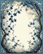 Enchanted Forest Blue Ivy Vines Rug