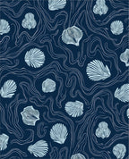 Seashell Wavy Line Pattern Design Rug