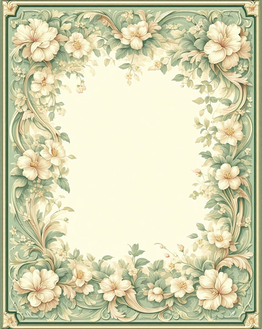 Elegant Floral Swirl Vintage Pattern Rug
