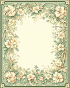 Elegant Floral Swirl Vintage Pattern Rug