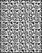 Abstract Organic Black White Pattern Rug