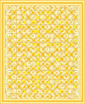 Gold Modern Geometric Patterned Rug