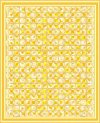 Gold Modern Geometric Patterned Rug