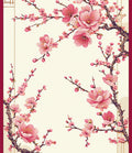 Pink Cherry Blossom Branch Design Rug