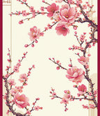 Pink Cherry Blossom Branch Design Rug