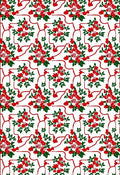 Crimson Berry Floral Vine Rug