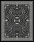 Intricate Black White Mandala Pattern Rug