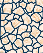 Abstract Organic Tessellation Pattern Rug