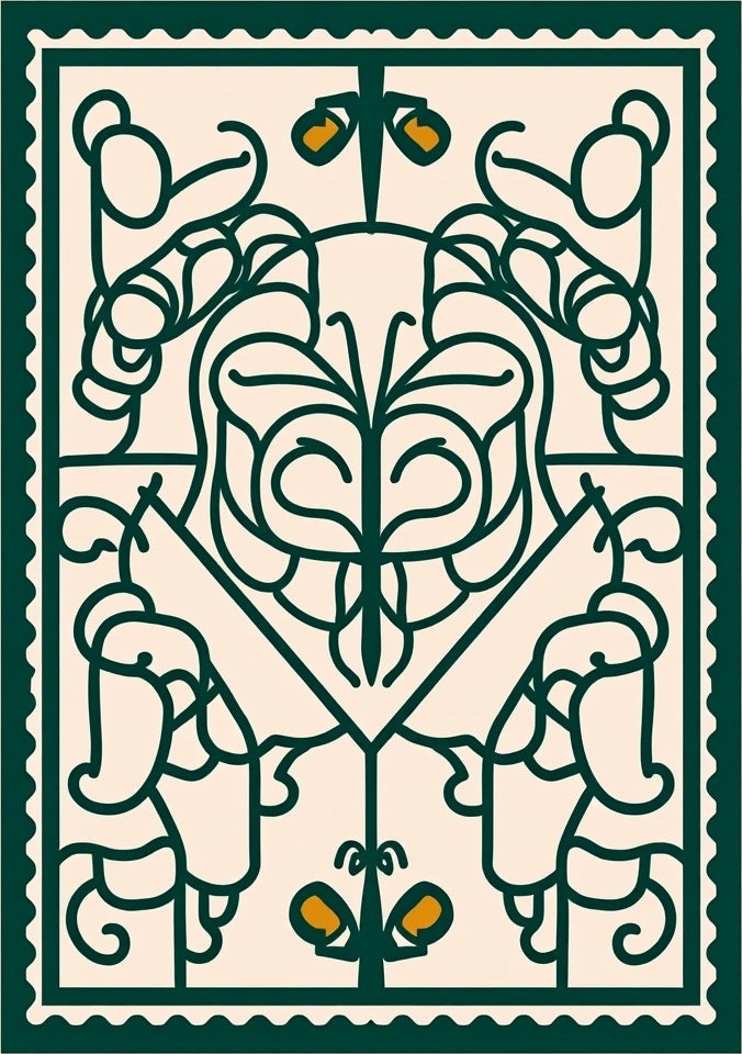 Enchanting Butterfly Floral Line Art Rug