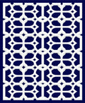White Lattice Geometric Pattern Rug