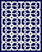 White Lattice Geometric Pattern Rug