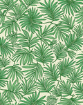 Green Tropical Leaf Pattern Rug