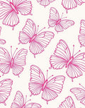 Bright Pink Butterfly Pattern Rug