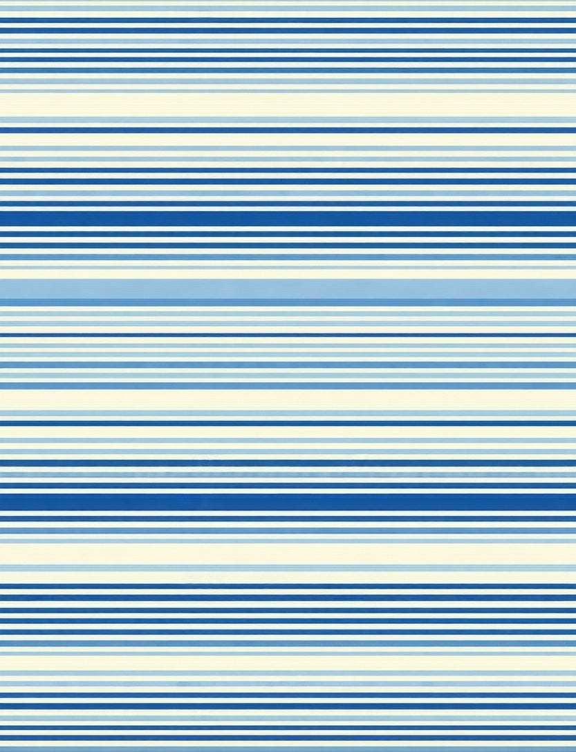 Classic Blue Stripe Pattern Rug