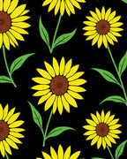 Vibrant Yellow Sunflowers Pattern Design Rug