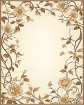 Floral Vine Cream Accent Rug