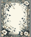 Art Nouveau Floral Swirl Pattern Rug