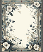 Art Nouveau Floral Swirl Pattern Rug