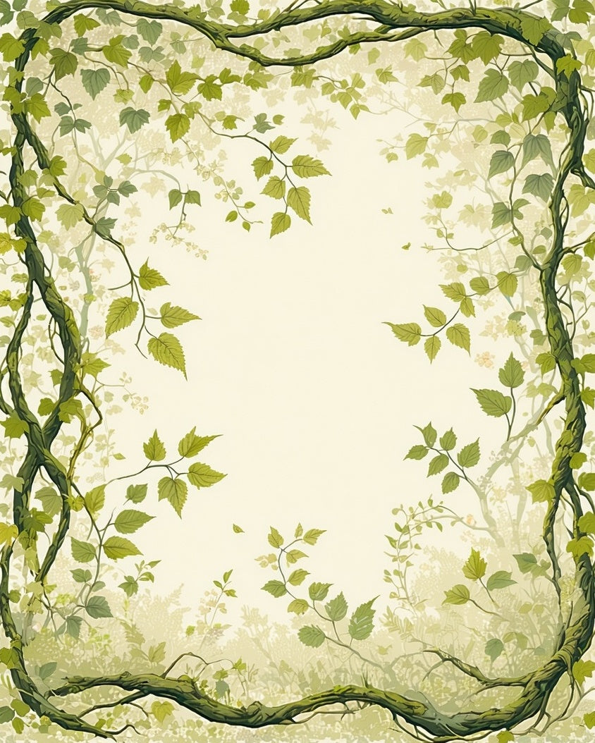 Vines and Leaves Nature Pattern Rug