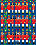 Red Nutcracker Soldier Floral Border Rug