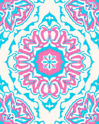 Artistic Floral Mandala Pattern Rug