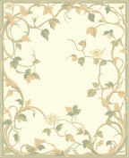 Art Nouveau Floral Vine Border Rug