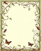 Whimsical Vine Insect Pattern Rug