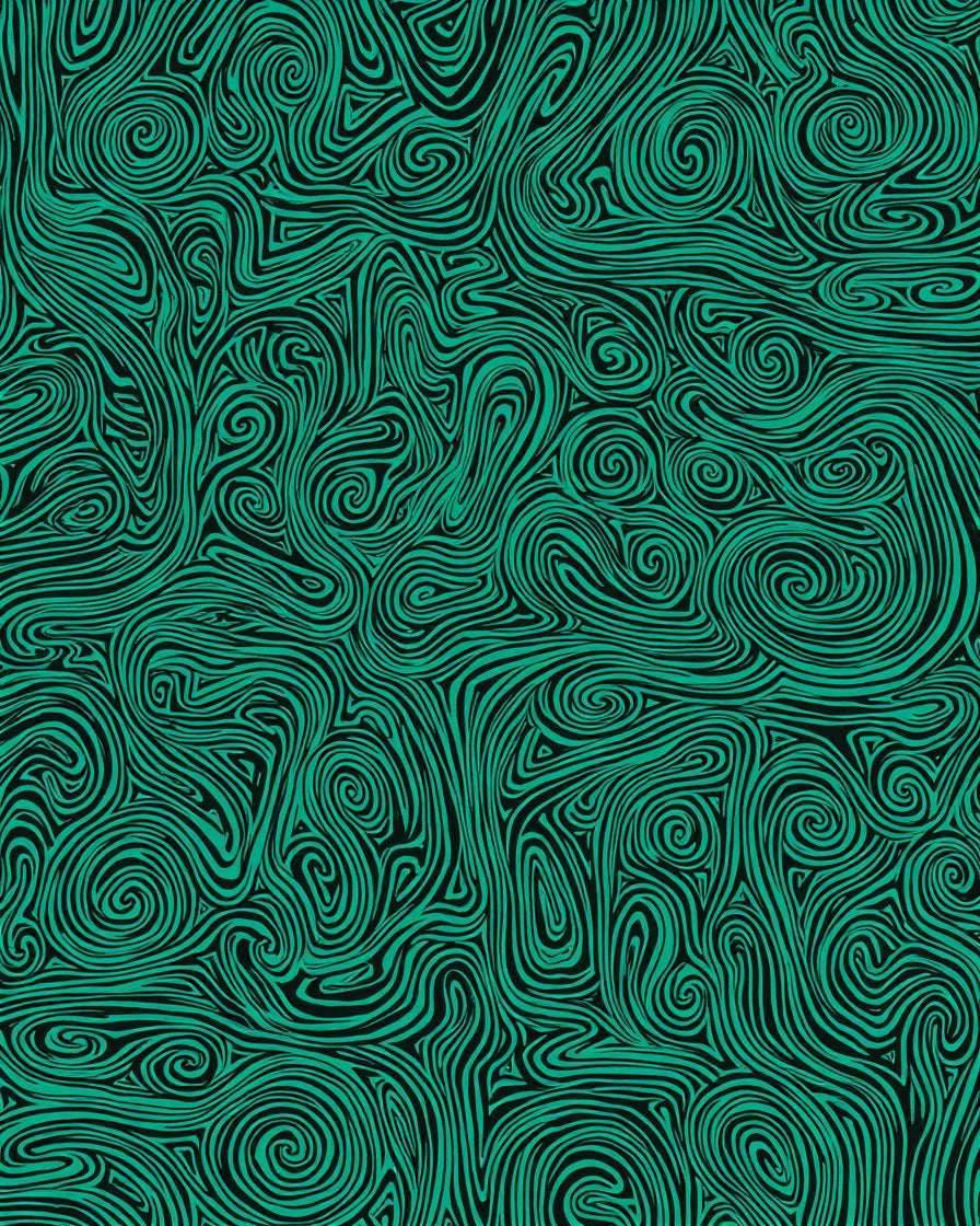Swirling Teal Abstract Pattern Rug
