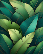 Tropical Leaf Pattern Design Rug