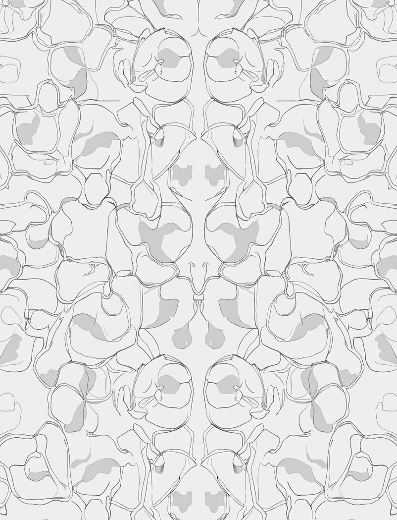 Abstract Sketchy Organic Pattern Rug
