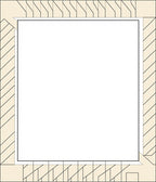 Geometric Tonal Stripe Border Design Rug