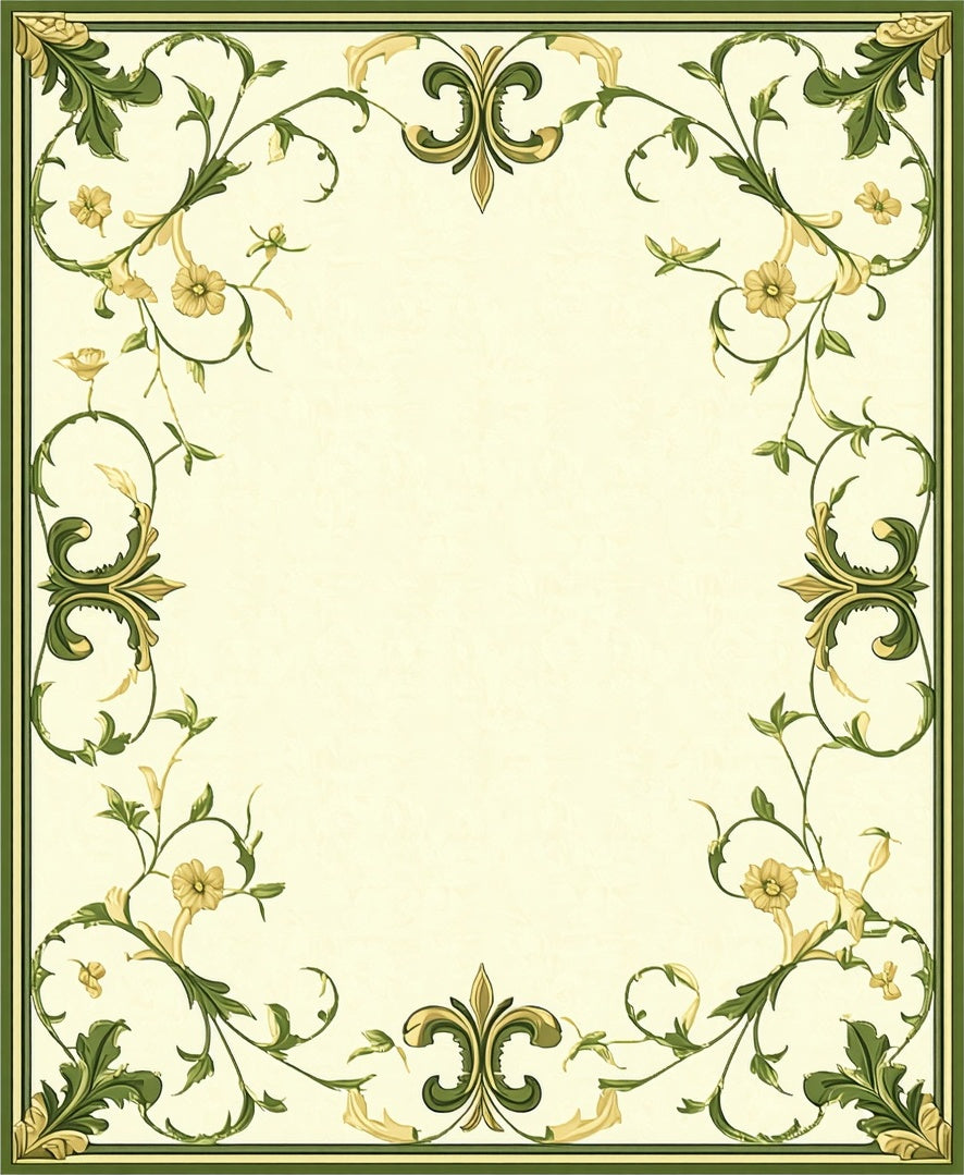 Ornate Floral Vines Meadow Rug
