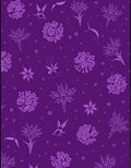 Purple floral outline scatter Rug