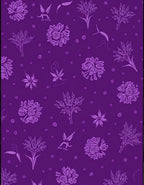Purple floral outline scatter Rug
