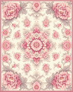 Ornate Floral Mandala Design Rug