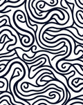 Indigo Swirl Abstract Woven Art Rug