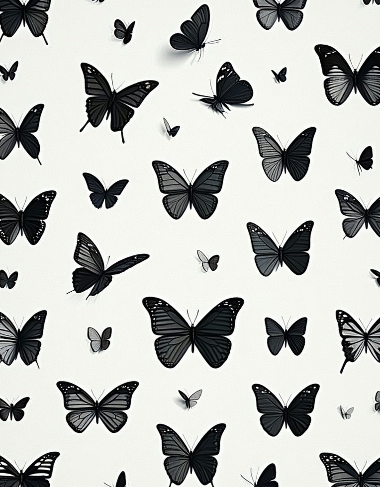 Dark Butterfly Pattern Design Rug