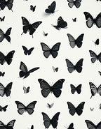 Dark Butterfly Pattern Design Rug