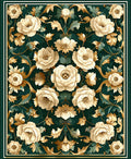Floral Gold Vines Pattern Rug