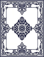 Classic Floral Medallion Border Design Rug