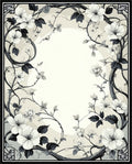 Vintage Floral Vine Botanical Design Rug