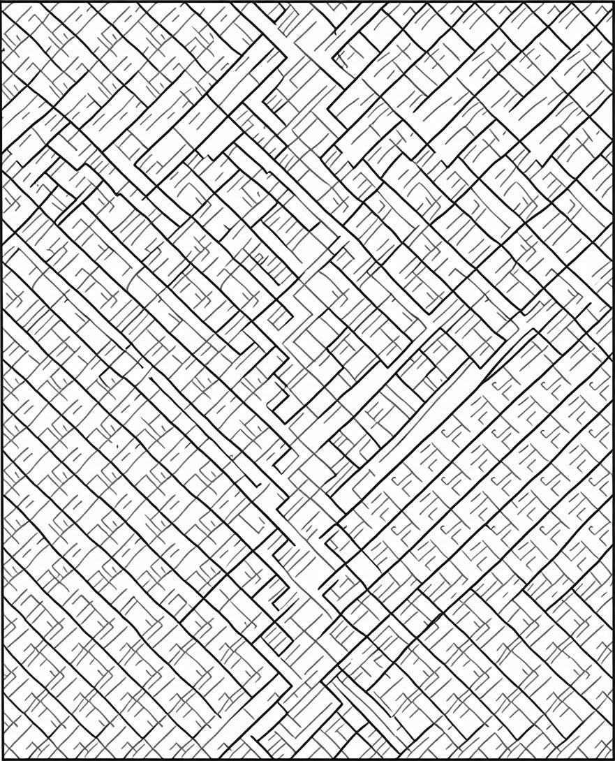 Monochromatic Grid Pattern Rug