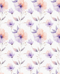 Watercolor Floral Pattern with Pastel Hues Rug