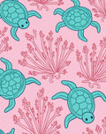 Ocean Turtle Coral Design Rug